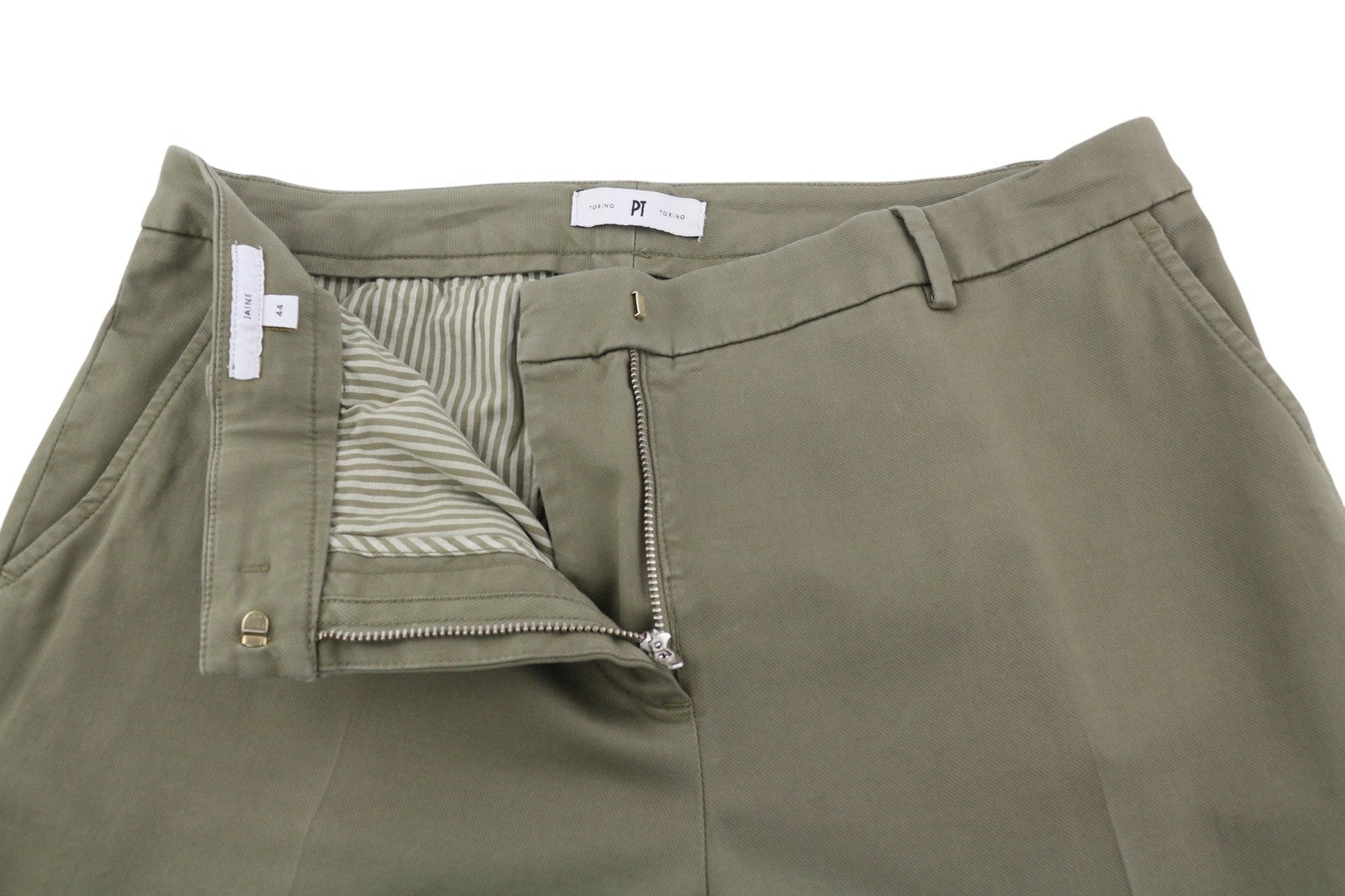 PT TORINO Jaine Women's Trousers 44 W32 Mid Grey Bootcut Ankle Zip Style RRP249