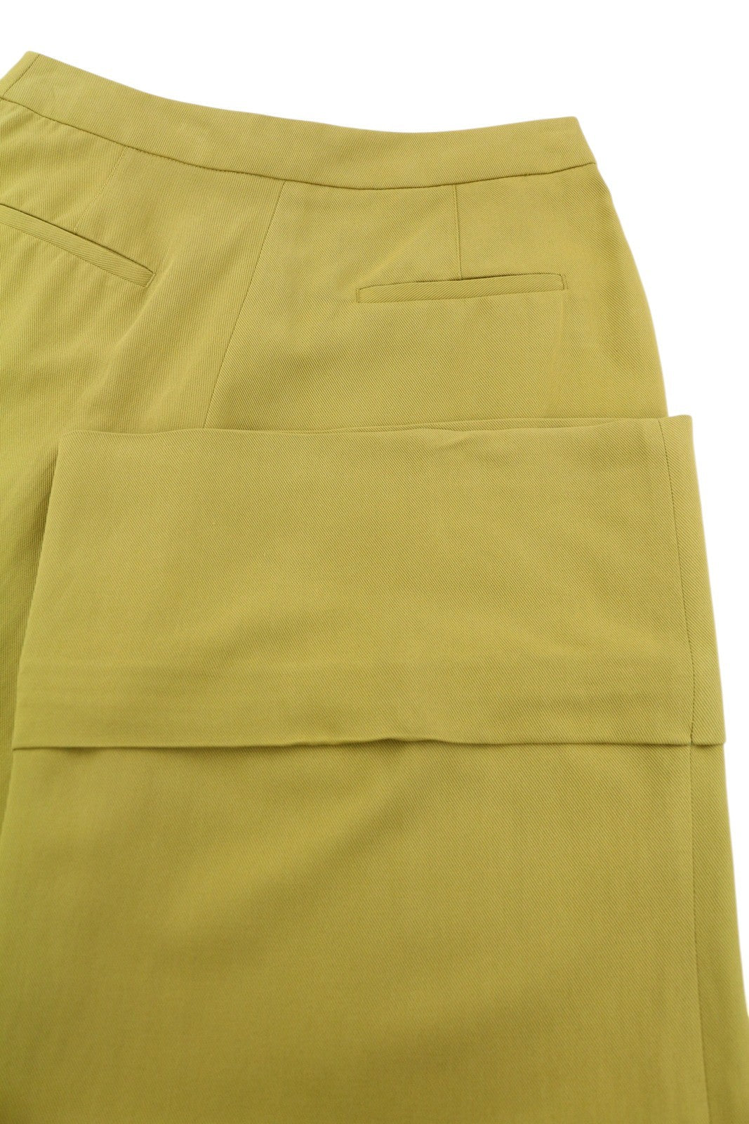PT TORINO Colette Women's Trousers 40 W28 Green Linen Blend Zip Hem RRP315