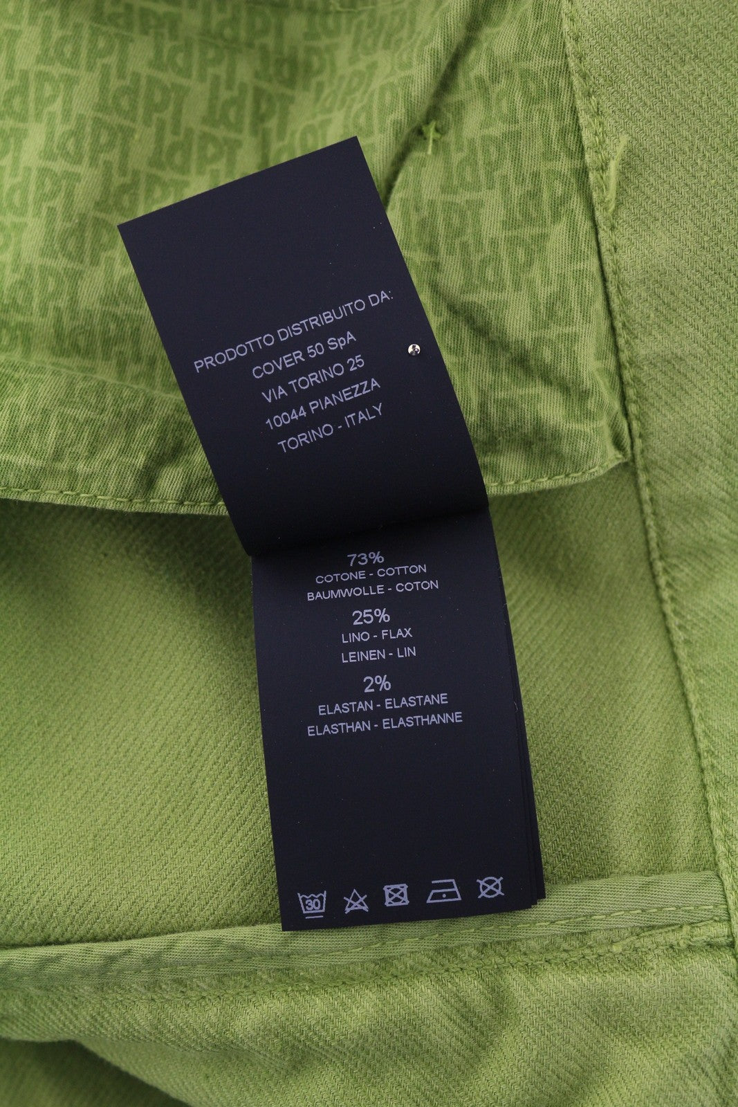 PT TORINO Zoe Women's Trousers 44 W30 Green Slim Cargo Linen High Waist