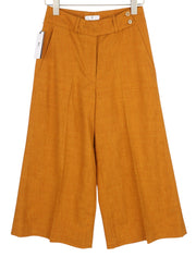 PT TORINO Judy Women's Trousers 38 W25 Brown Patterned High Waist Flare