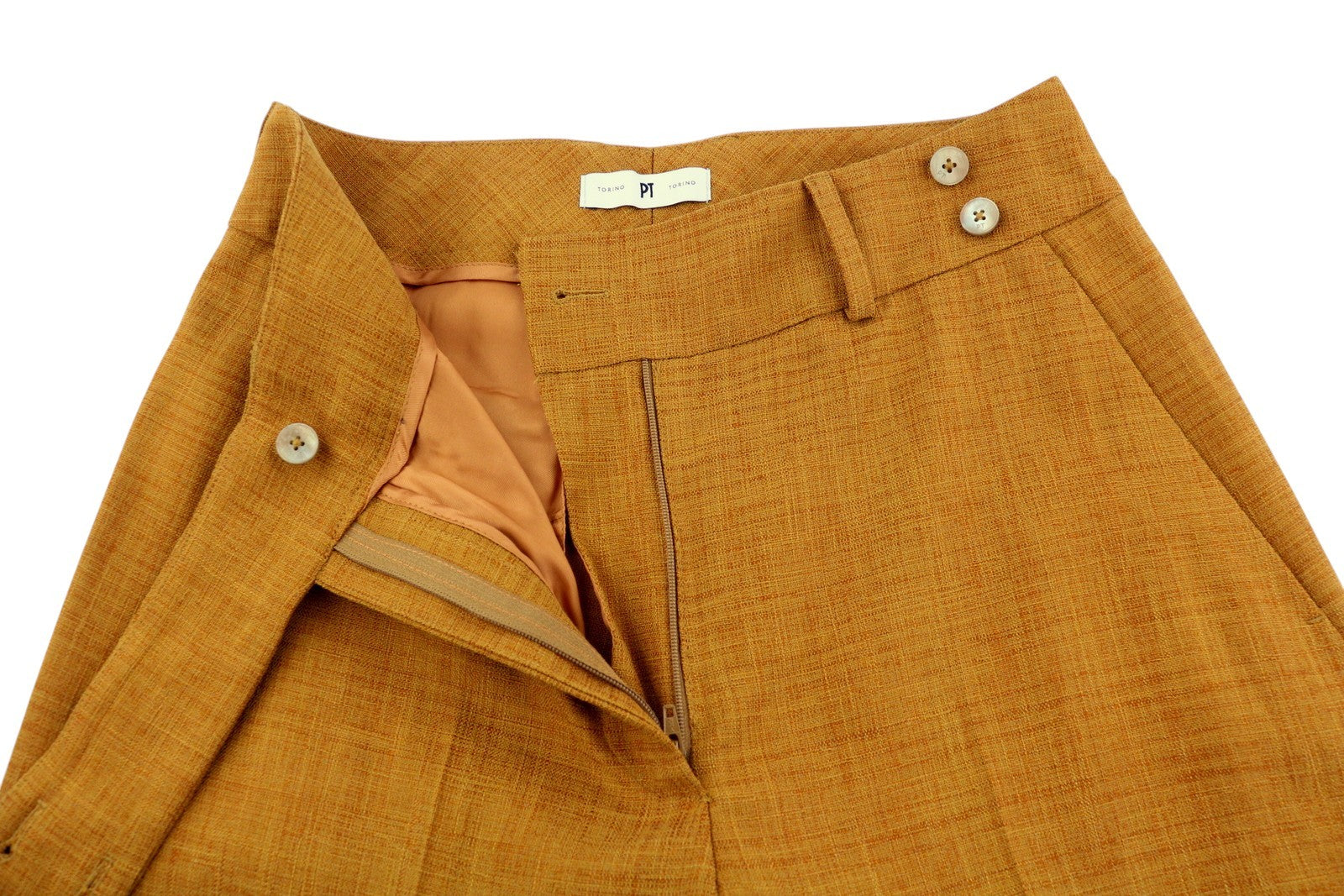 PT TORINO Judy Women's Trousers 42 W28 Brown Patterned Ankle Flared