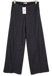 PT TORINO Women's Trousers 40 W30 Dark Blue Denim Look High Waist Flare
