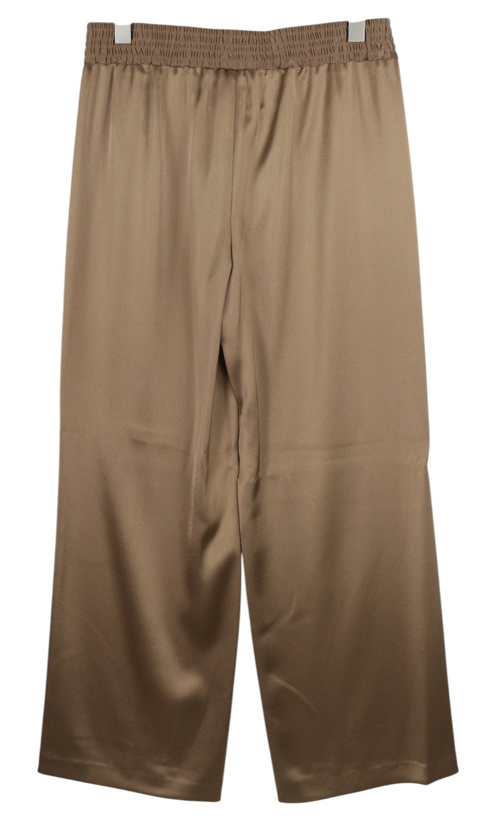 PT TORINO Lydia Women's Trousers 44 W31 Brown Shiny Flared Leg Elastic Waist