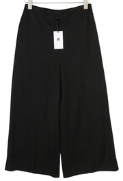 PT TORINO Mia Women's Trousers 42 W28 Black Flared High Waist Zip Fly Style