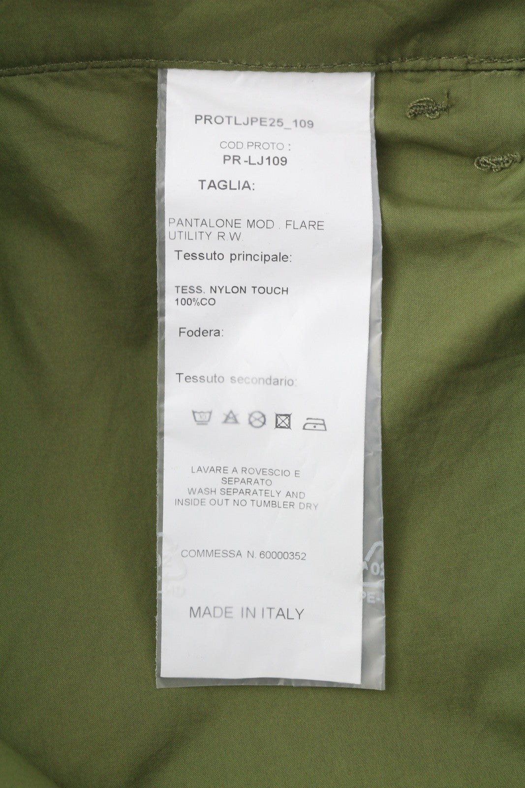 LIU JO Flare Utility Women's Trousers W30 Green Wide Leg Cargo Zip Fly