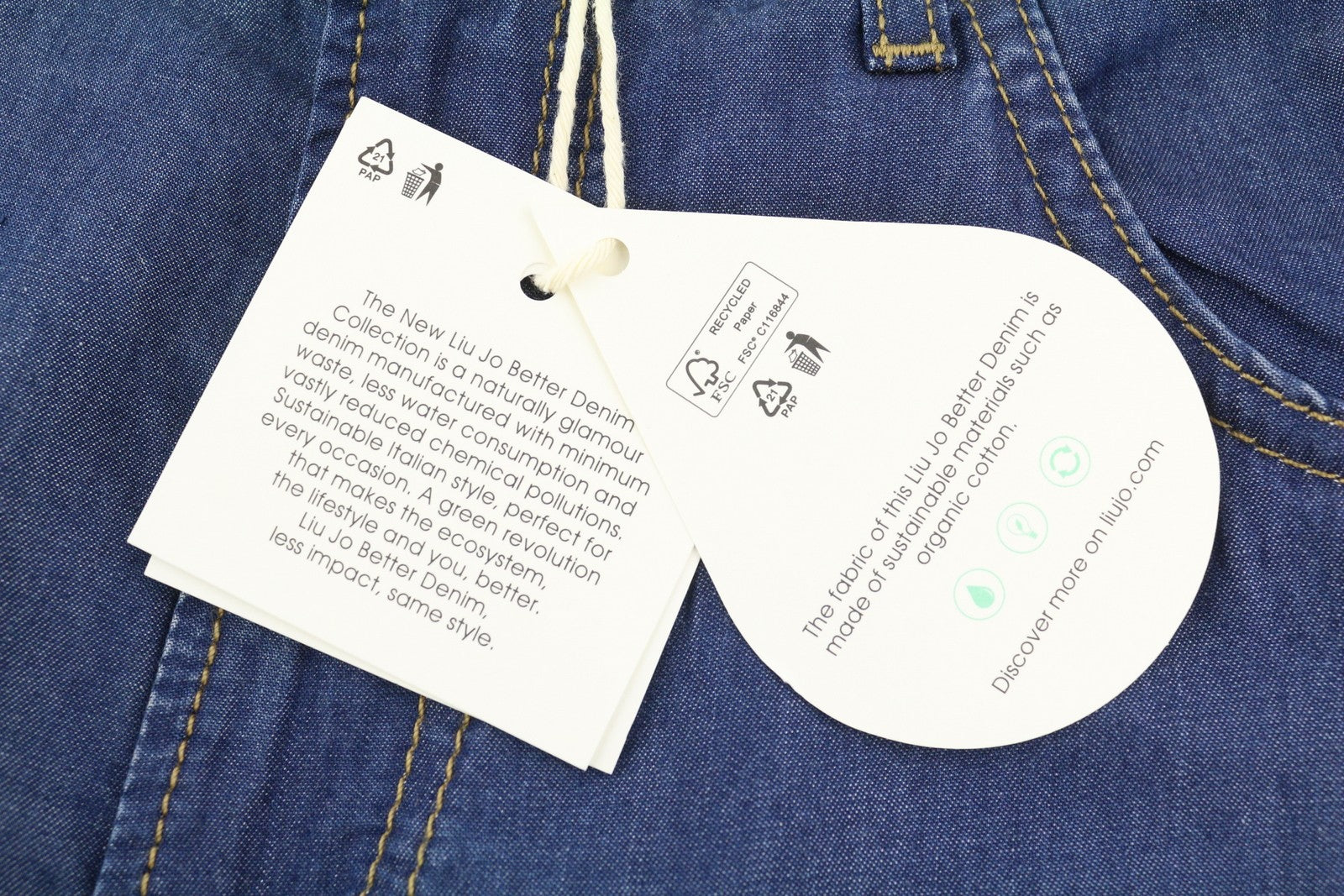 LIU JO Flare Women's Trousers W28 Blue High Waist Flared Denim Style