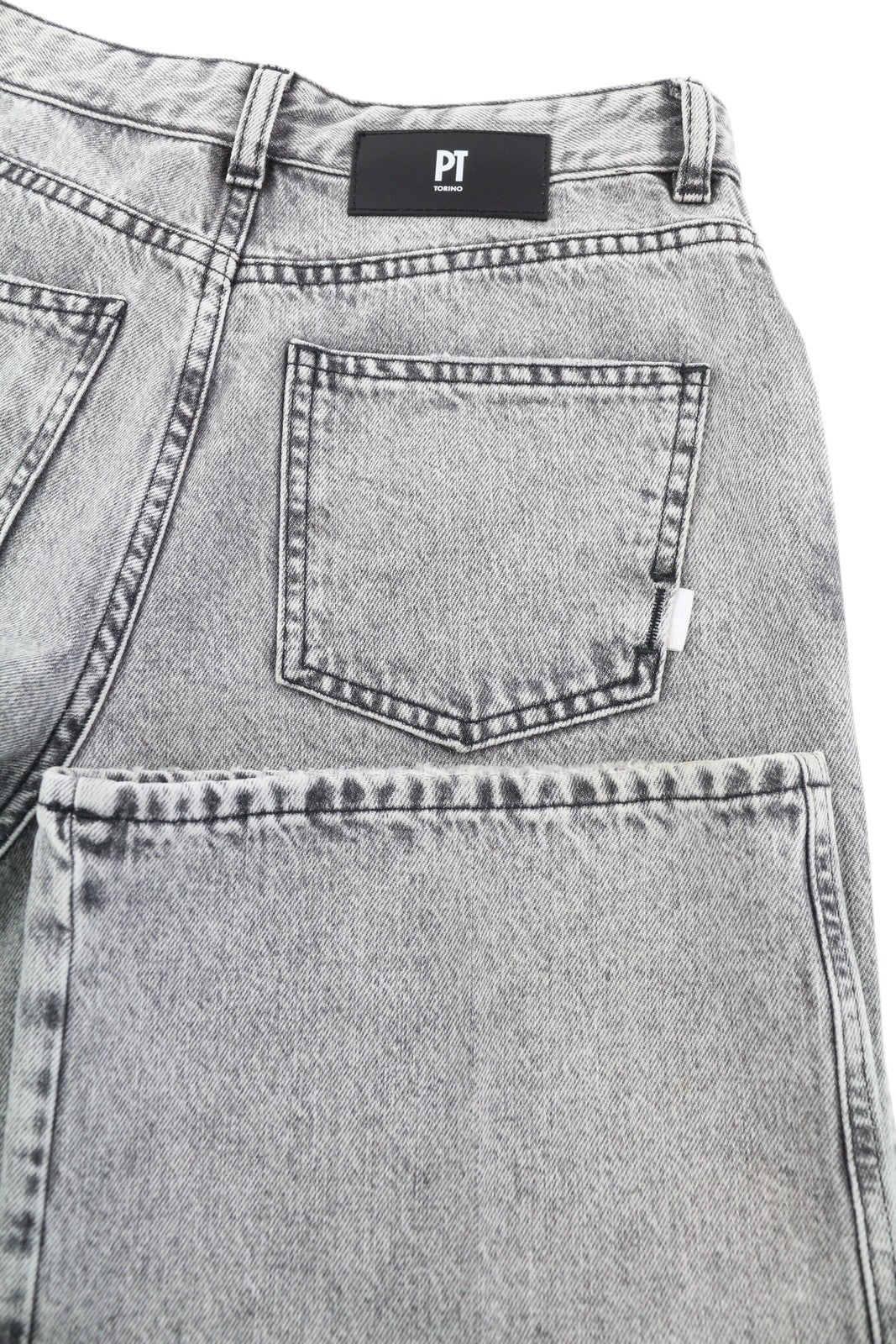 PT TORINO Tracy Women's Jeans W26 Grey Washed Straight Ankle Length