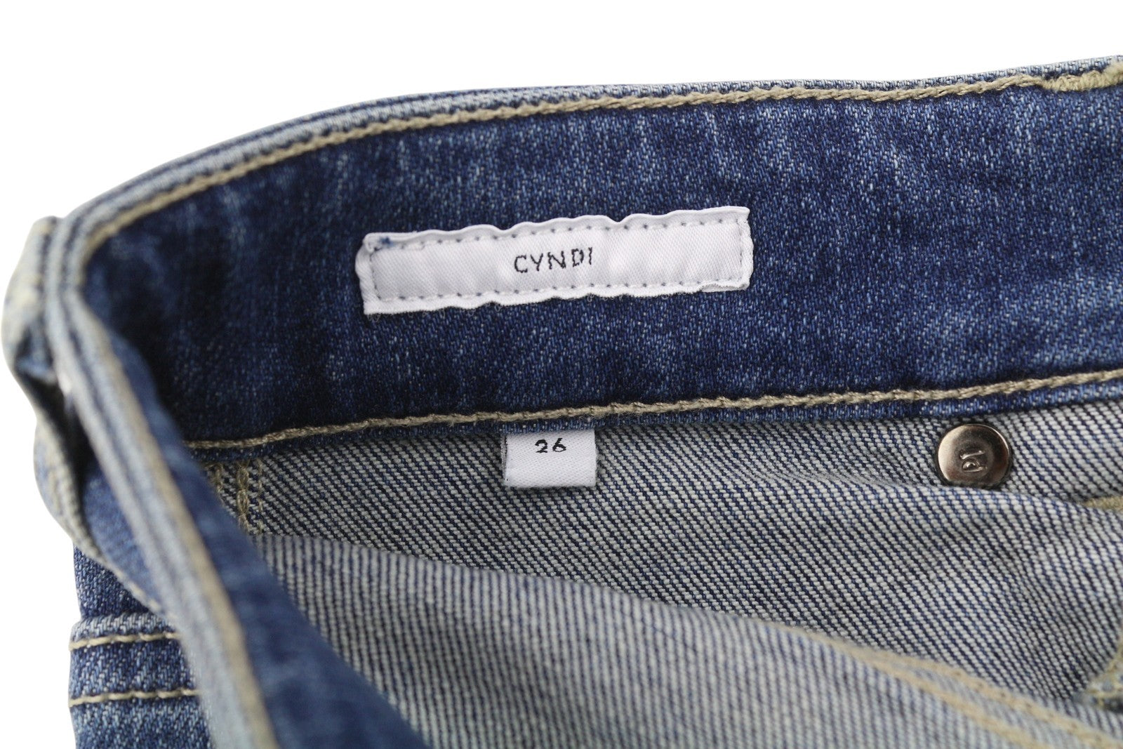 PT TORINO Cyndi Women's Jeans W26 Blue Embroidered High Waist Flare