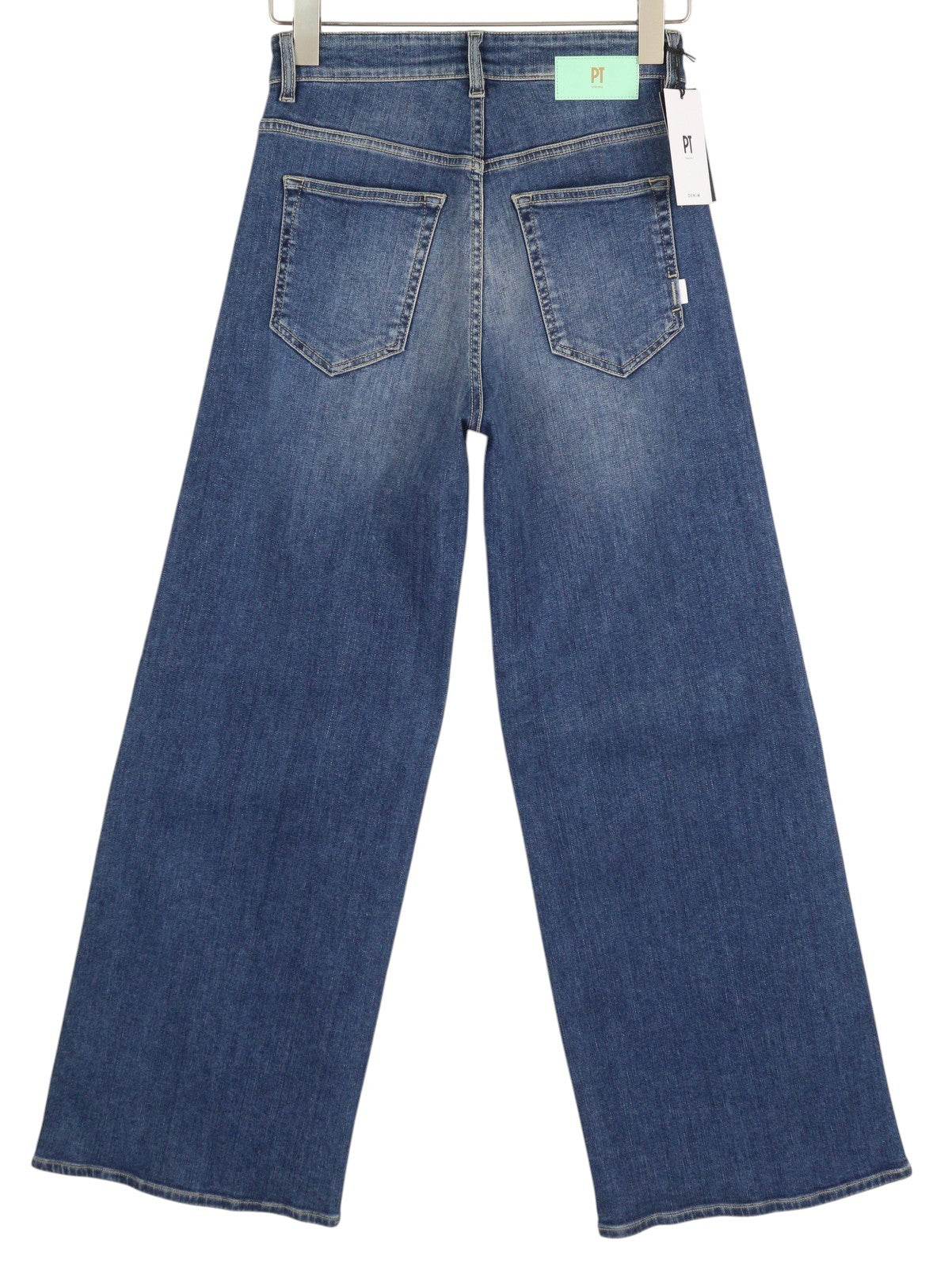 PT TORINO Cyndi Women's Jeans W26 Blue Embroidered Flared High Waist