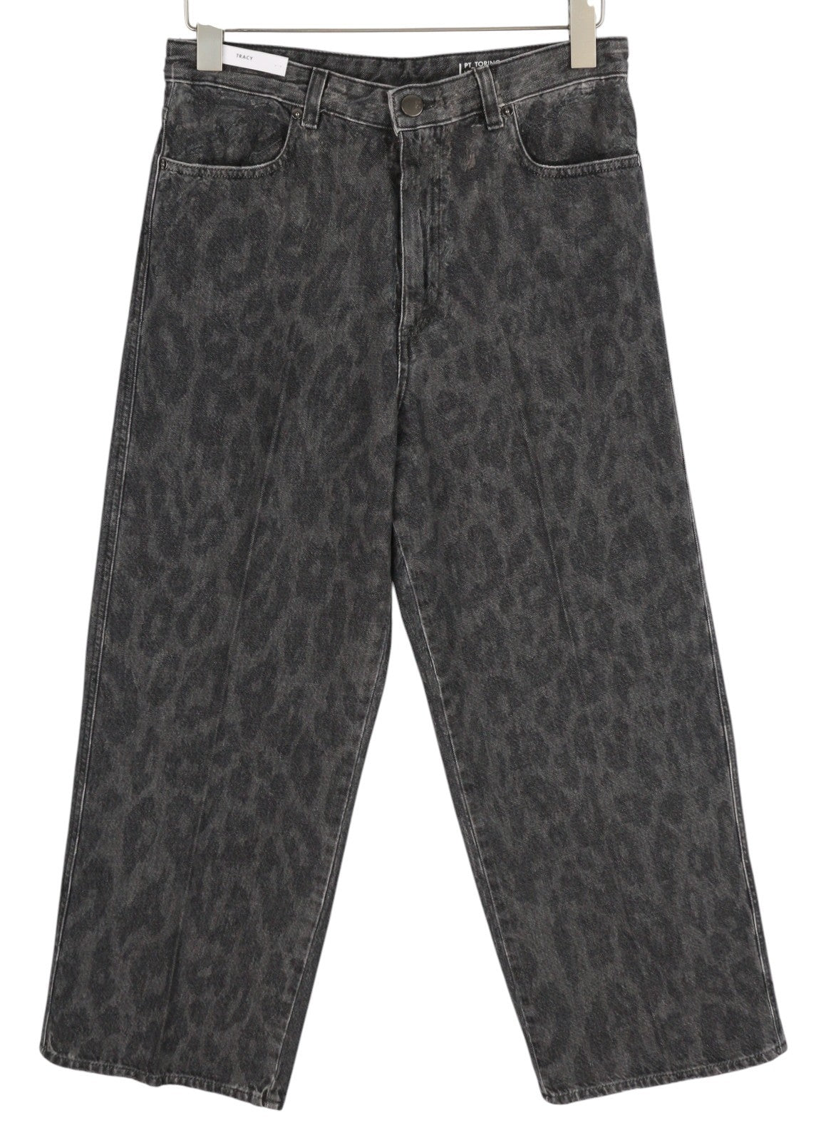 PT TORINO Tracy Women's Jeans W30 Grey Straight Washed Cropped Ankle