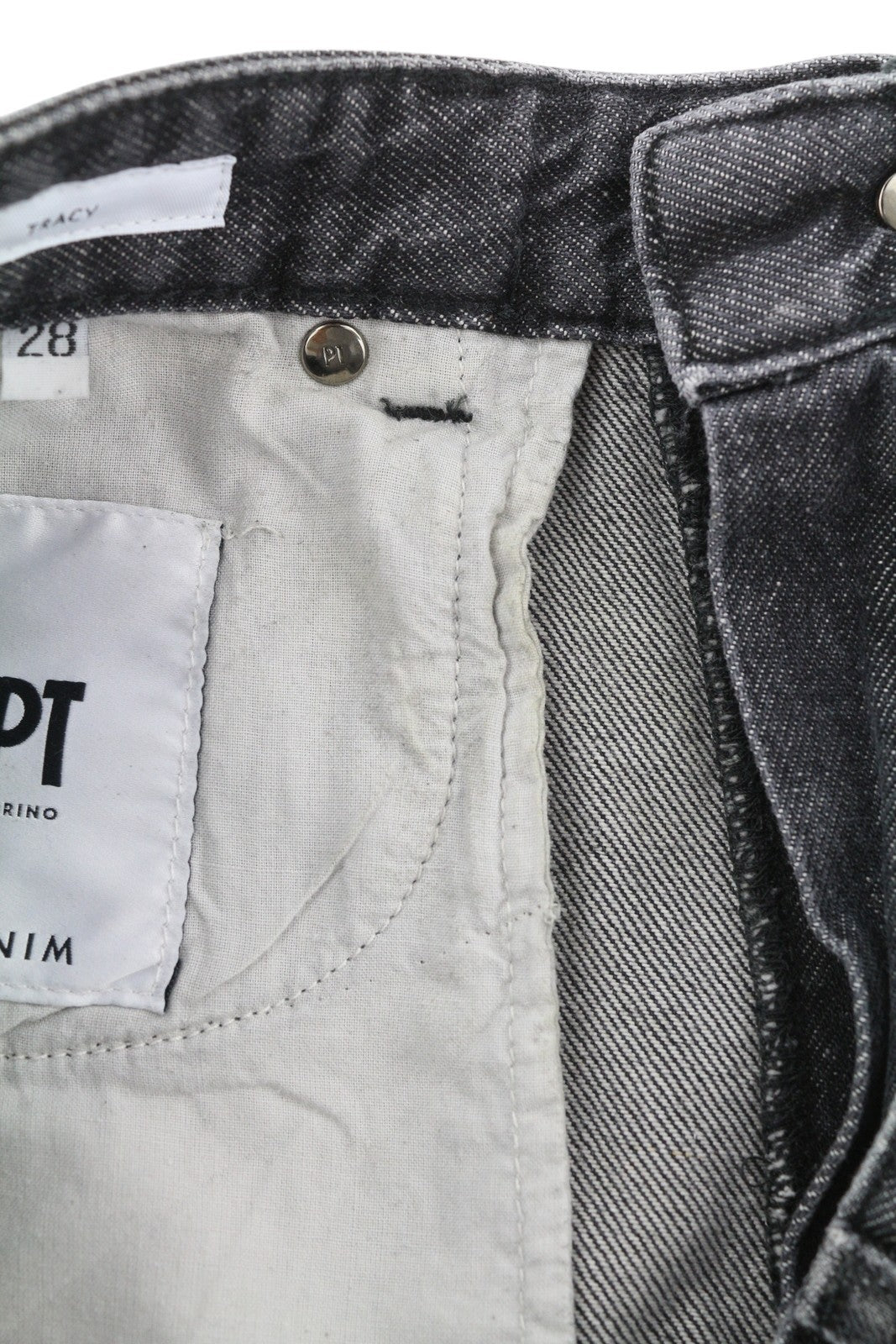 PT TORINO Tracy Women's Jeans W28 Grey Straight Ankle Fit Washed