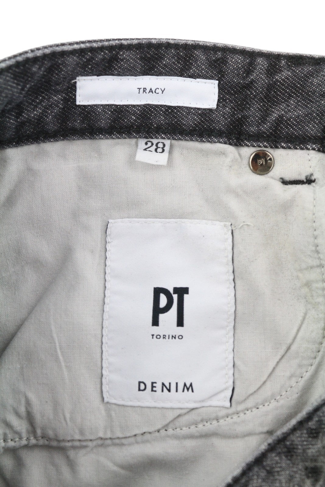 PT TORINO Tracy Women's Jeans W28 Grey Straight Ankle Fit Washed