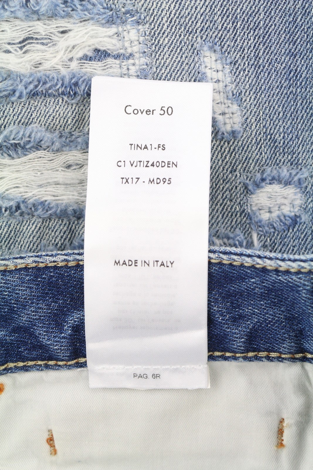 PT TORINO Tina Women's Jeans W29 Blue Denim Ripped Distressed Cropped