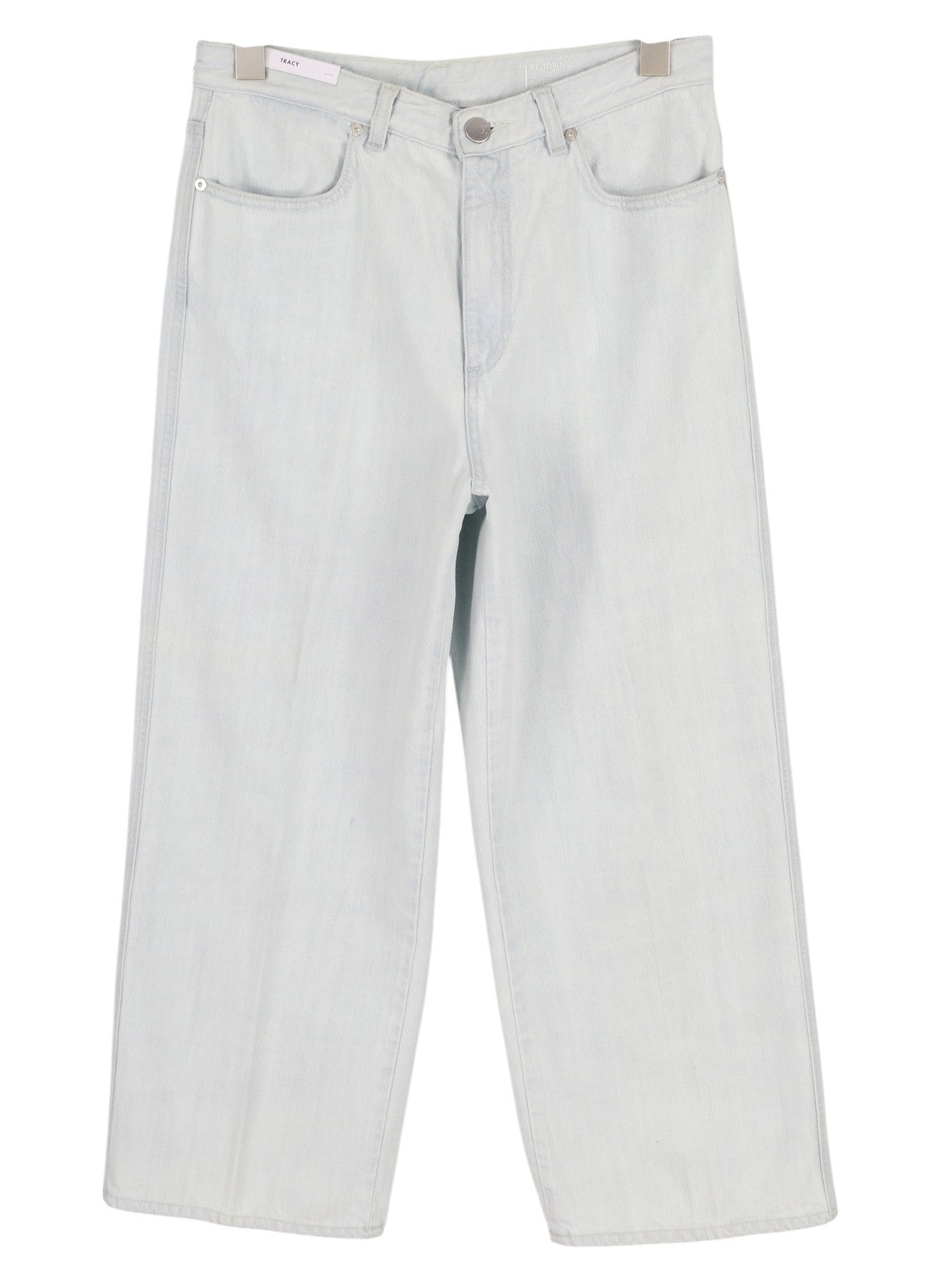 PT TORINO Tracy Women's Jeans W28 Blue Straight Zip Fly Cropped Denim