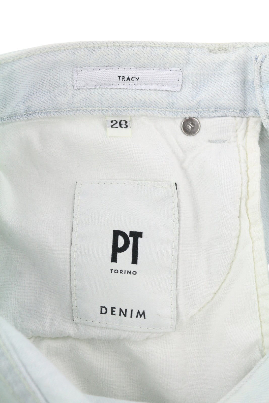 PT TORINO Tracy Women's Jeans W26 Blue Straight Fit Zip Fly Cropped