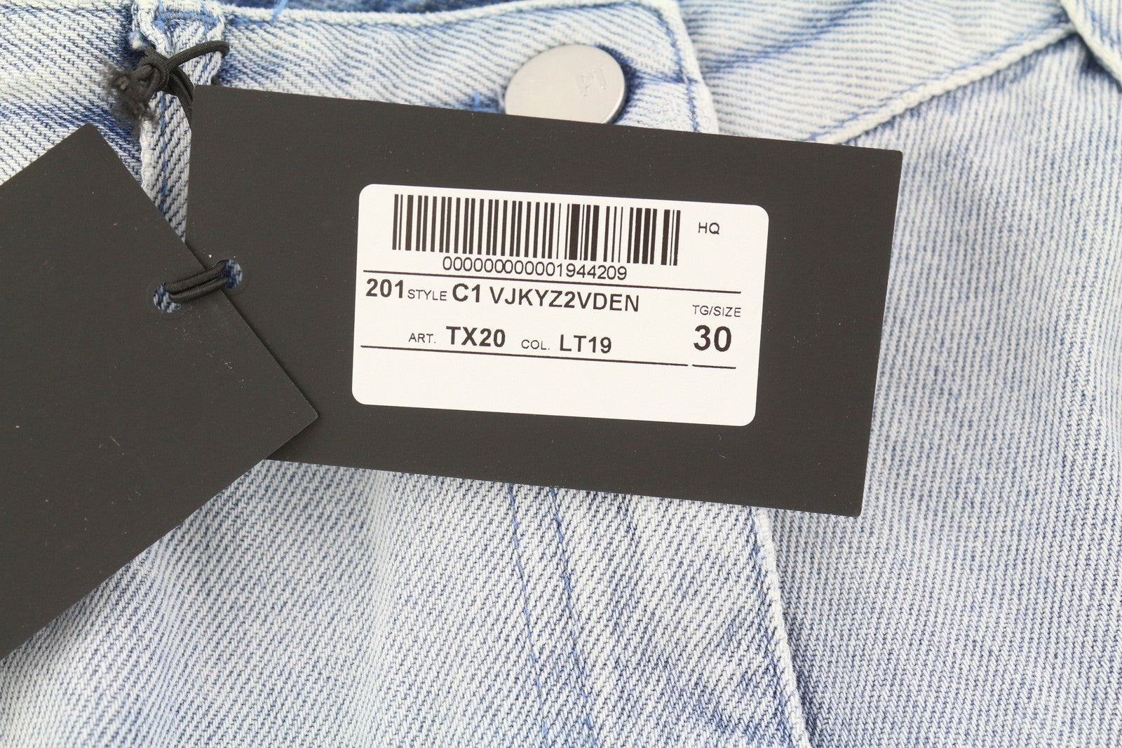 PT TORINO Women's Jeans W30 Blue Wide Leg Raw Hem Washed Denim Zip