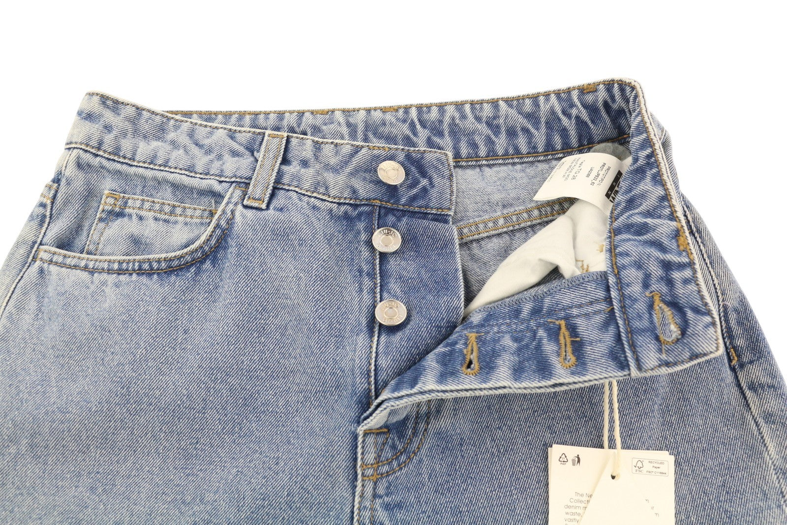 LIU JO New Mom Women's Jeans W28 Slim Embroidered High Waist Button Fly