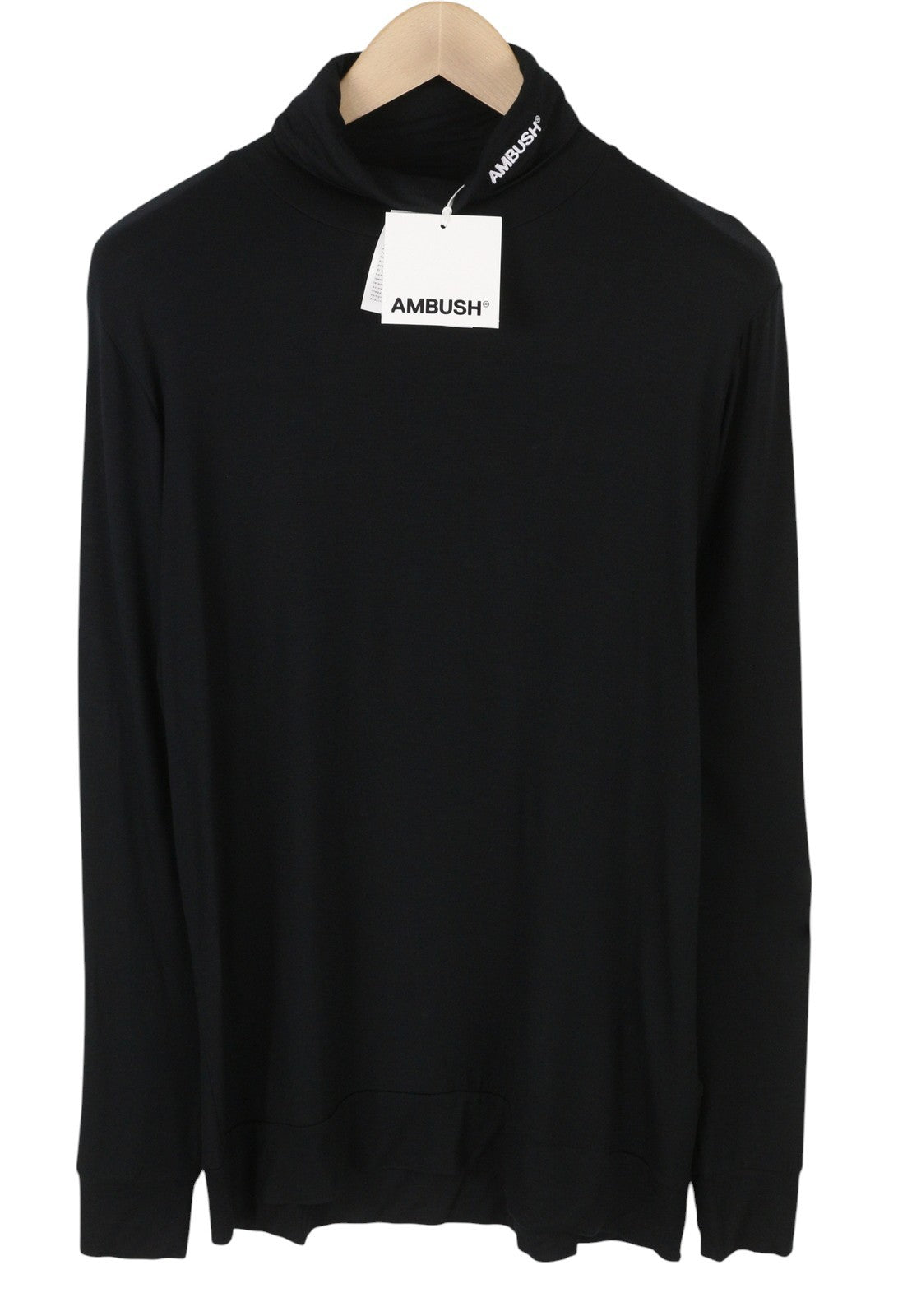 AMBUSH Fitted Turtleneck Tap Shoe Blanc Men T-Shirt 2XL Black Pullover RRP185