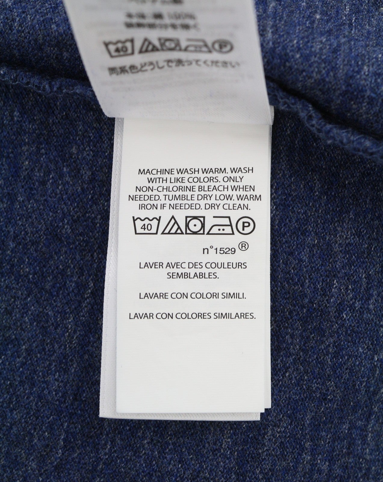 RALPH LAUREN Slim Fit Men Polos 2XL Melange Blue Embroidered Logo Short Sleeved