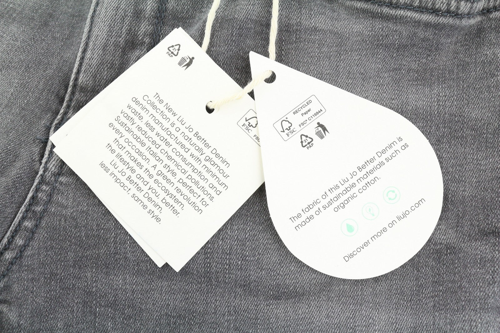 LIU JO Women's Jeans W28 Grey Skinny Fit High Waist Washed Ankle