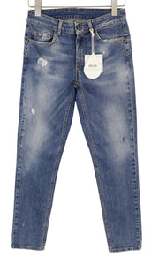 LIU JO Ideal Women's Jeans W28 Blue Rhinestone Distressed Skinny Fit