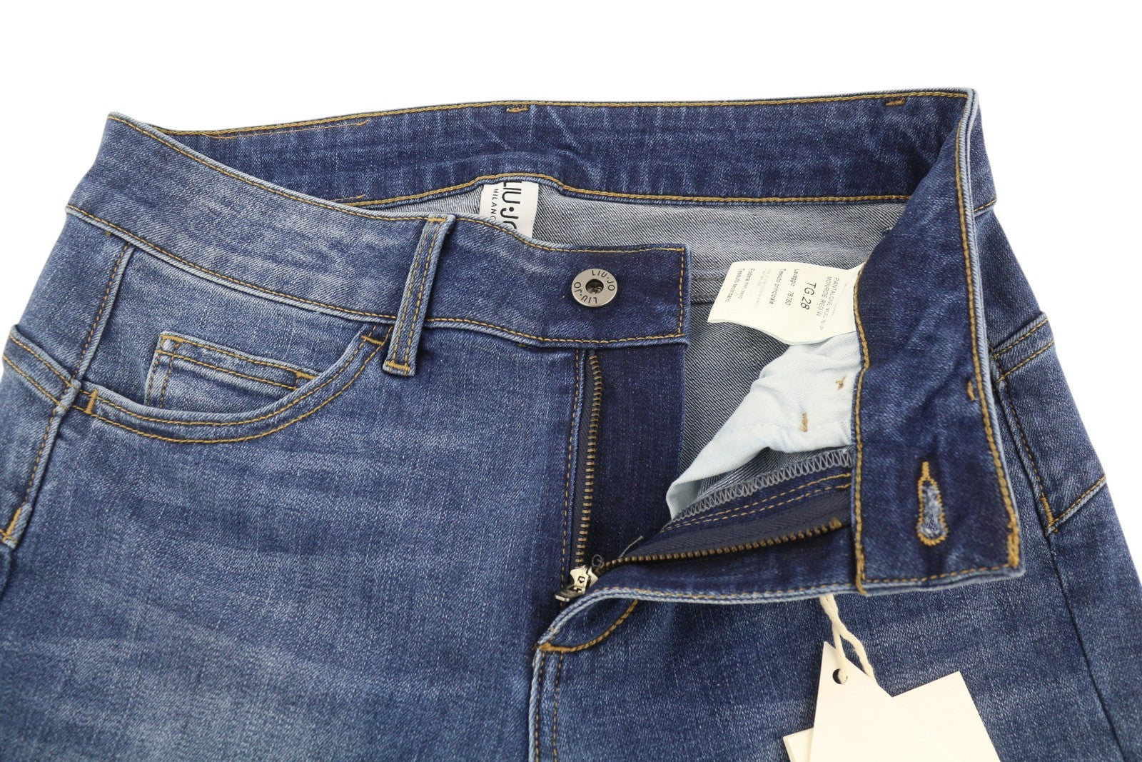 LIU JO Monroe Women's Jeans W28 Blue Washed Skinny Ankle Stretch