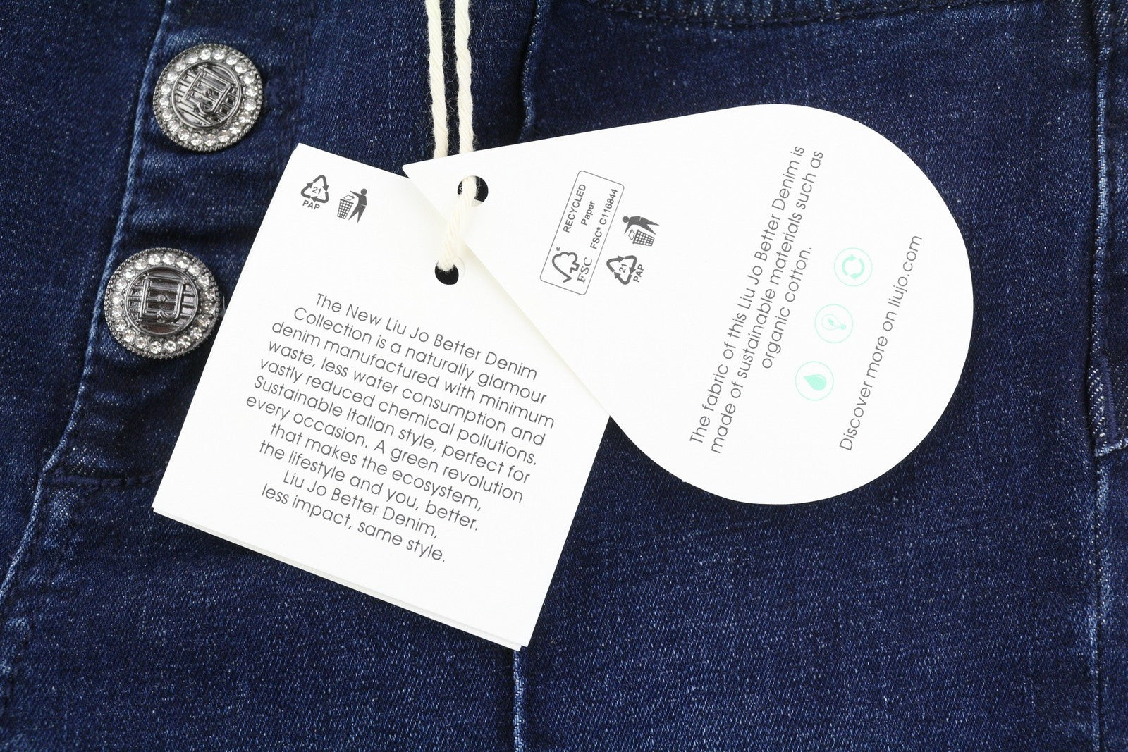 LIU JO Monroe Women's Jeans W28 Blue Washed Straight High Waist Ankle