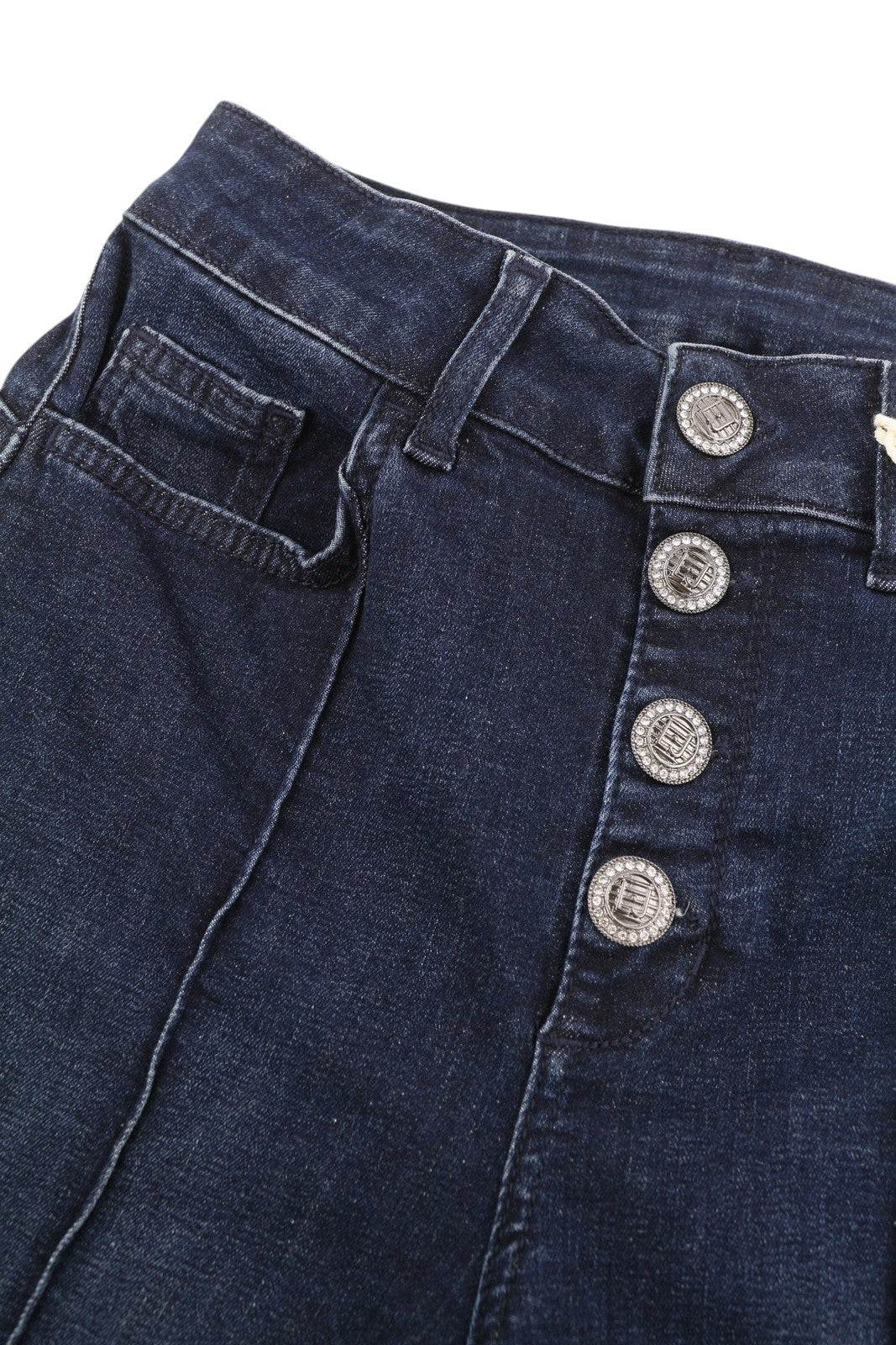 LIU JO Monroe Women's Jeans W28 Blue Washed Straight High Waist Ankle