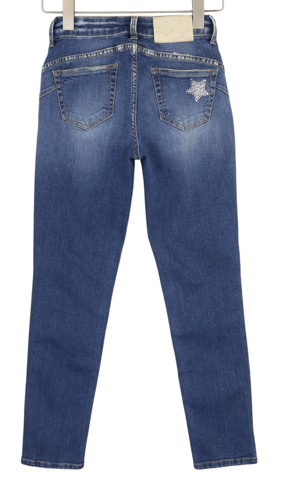 LIU JO Women's Jeans W26 Blue Washed Skinny High Waist Ankle Fit