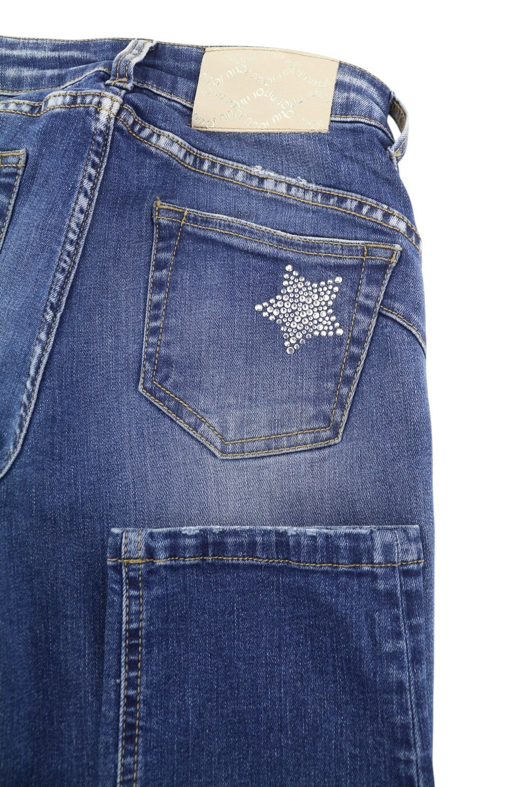 LIU JO Women's Jeans W26 Blue Washed Skinny High Waist Ankle Fit