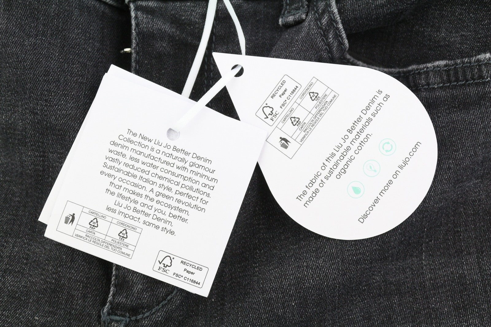 LIU JO Women's Jeans W31 L30 Black Washed Ripped Skinny Fit Logo