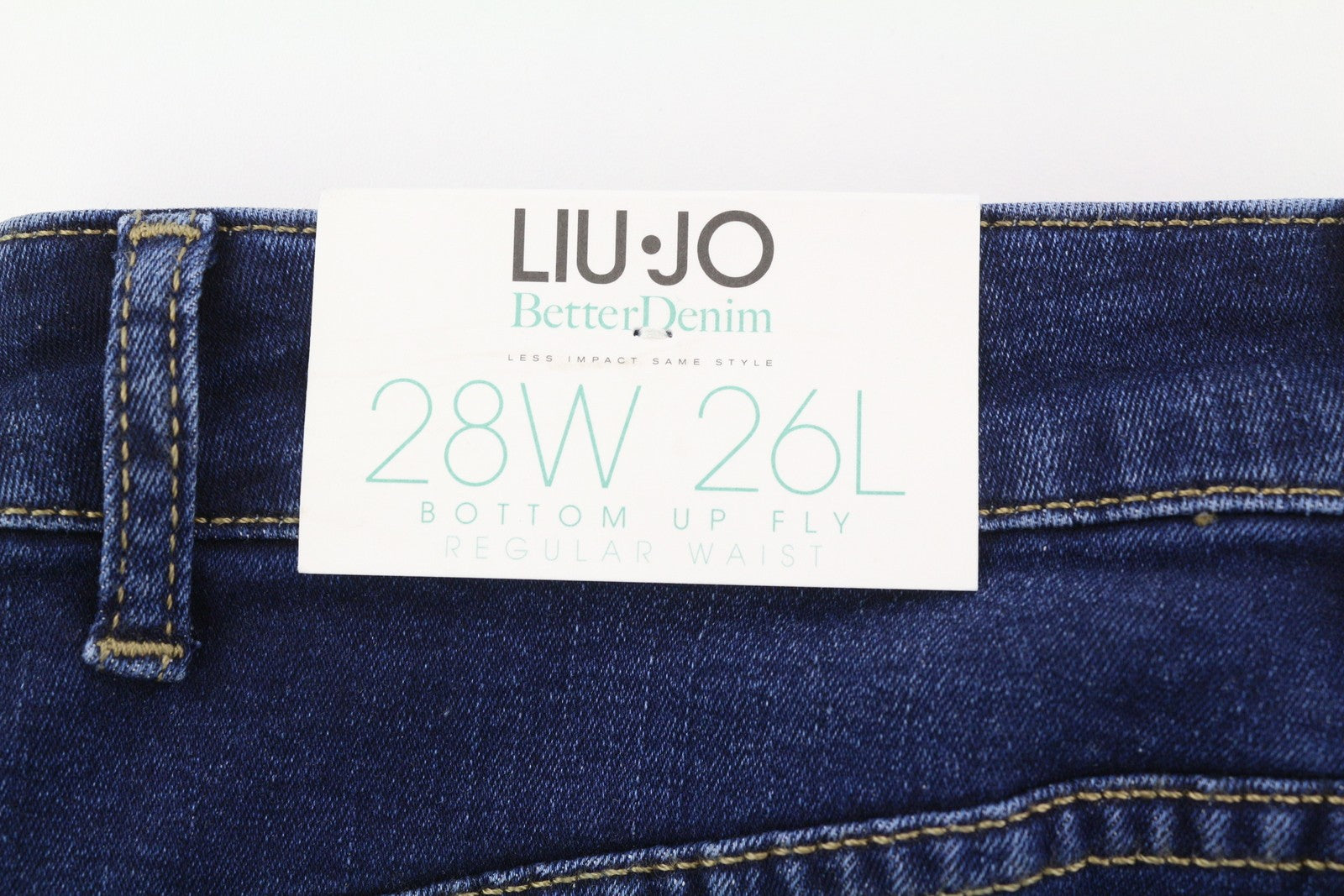 LIU JO Fly Women's Jeans W28 L26 Blue Distressed Bottom Up Ankle Fly