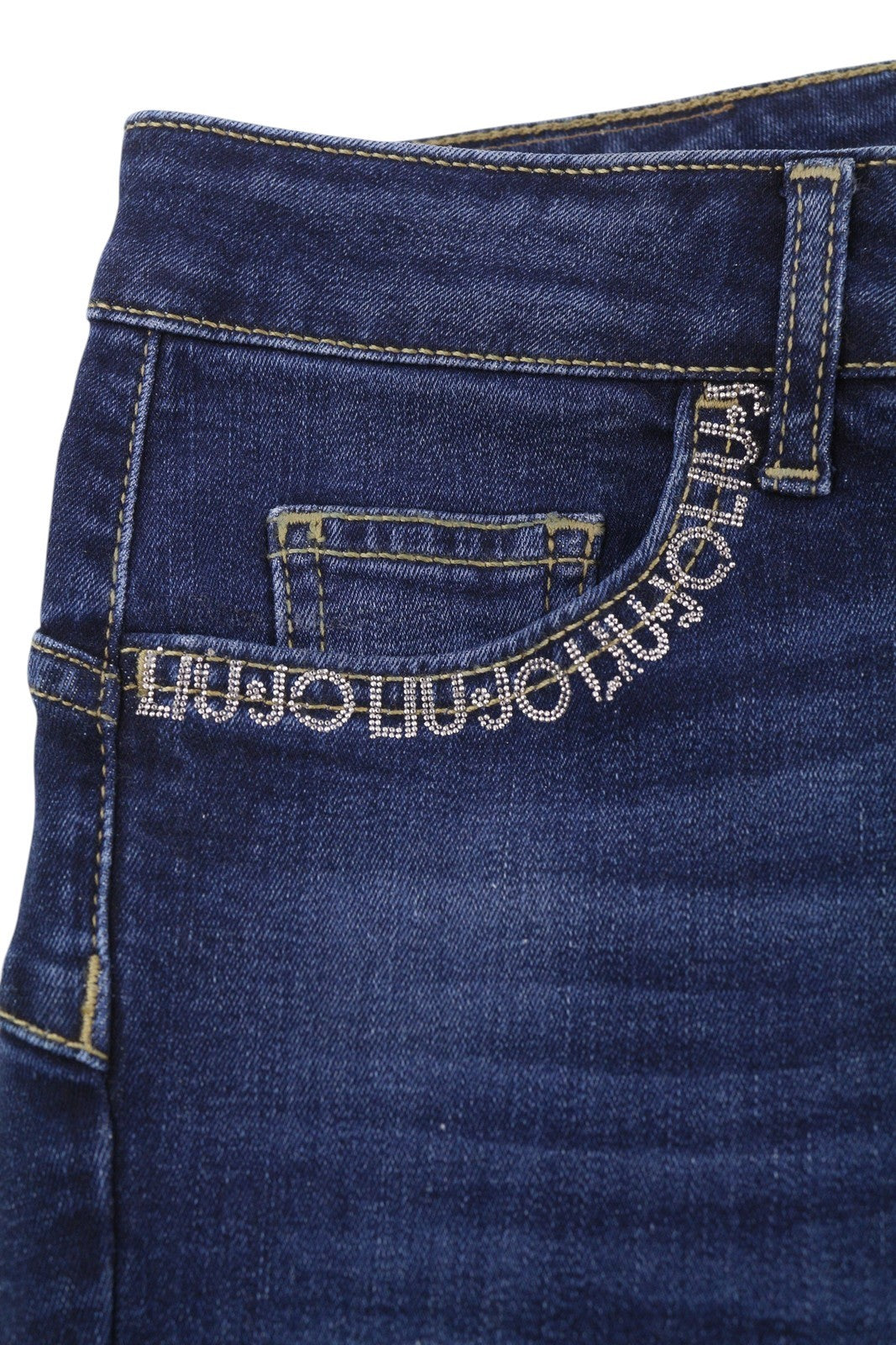 LIU JO Fly Women's Jeans W28 L26 Blue Distressed Bottom Up Ankle Fly