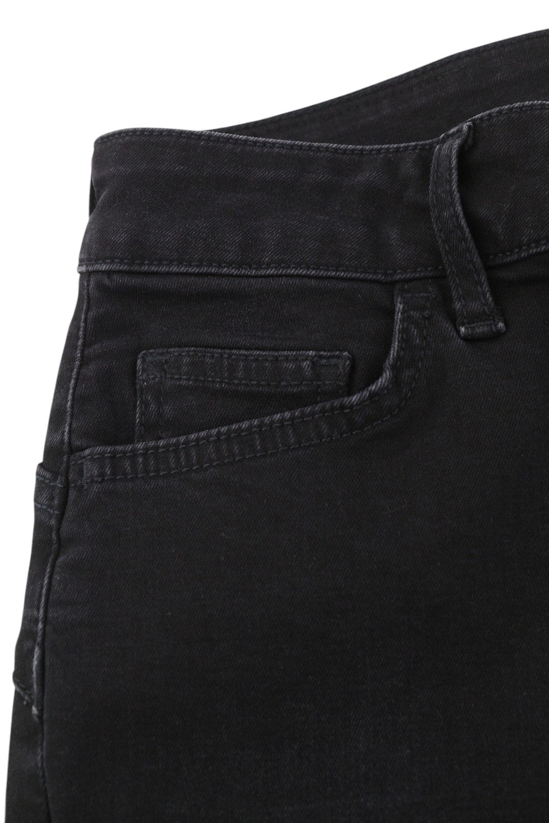 LIU JO Fly Women's Jeans W28 Black Bootcut Ankle Zip Fly Denim Logo