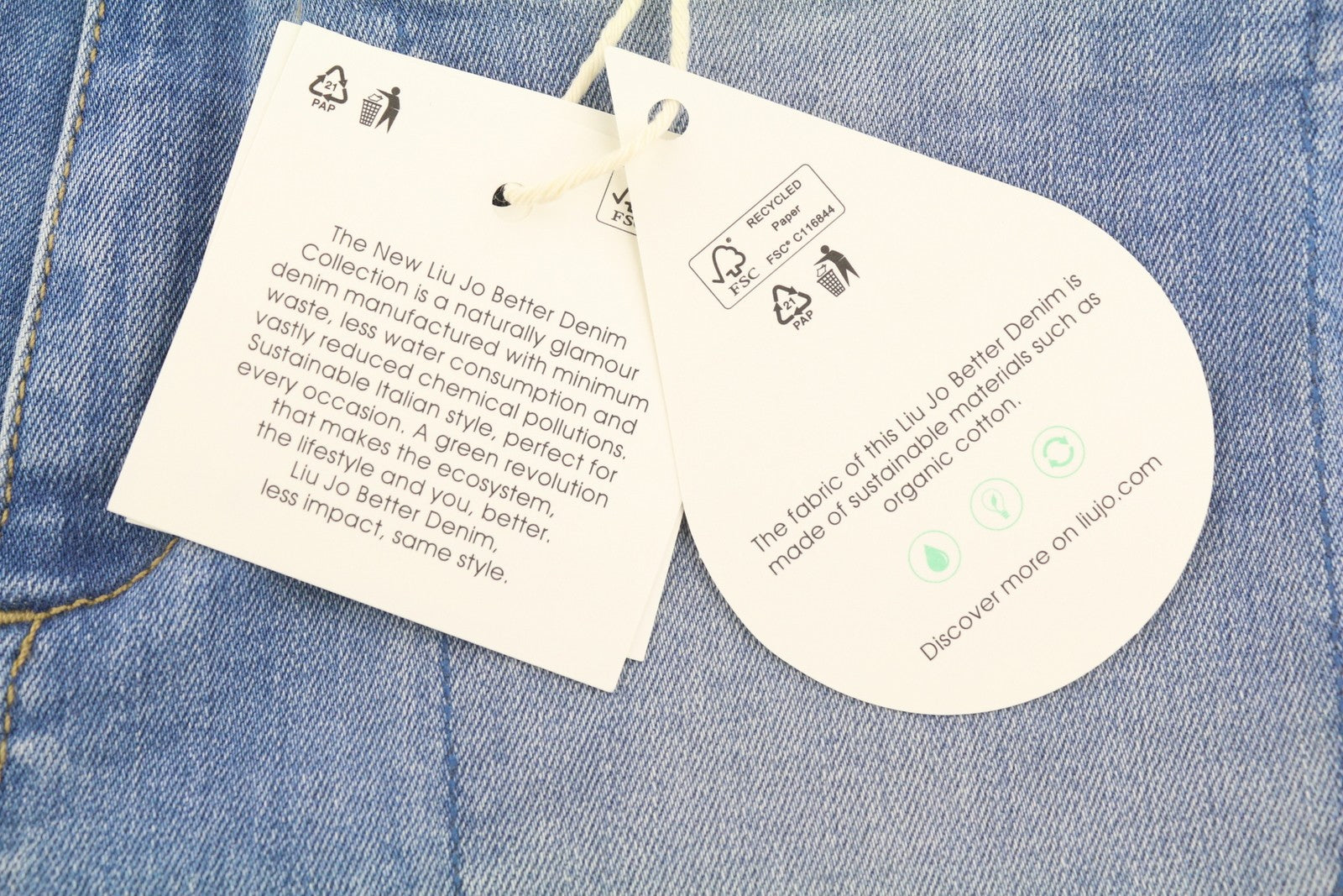 LIU JO Boot Cut Cropped Women's Jeans W28 Blue Washed High Waist Zip