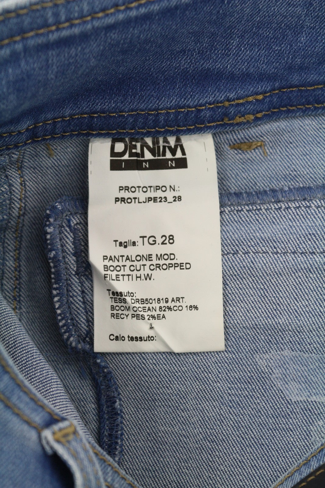 LIU JO Boot Cut Cropped Women's Jeans W28 Blue Washed High Waist Zip