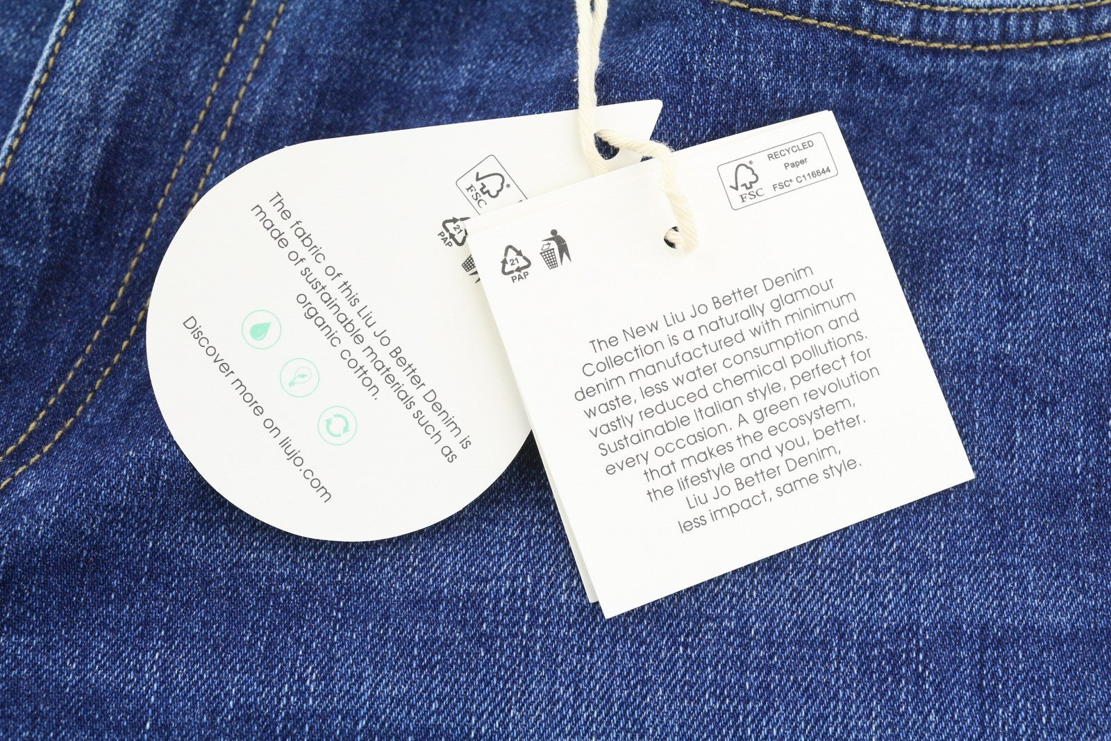 LIU JO Women's Jeans W27 Blue Washed Straight High Waist Zip Fly Logo