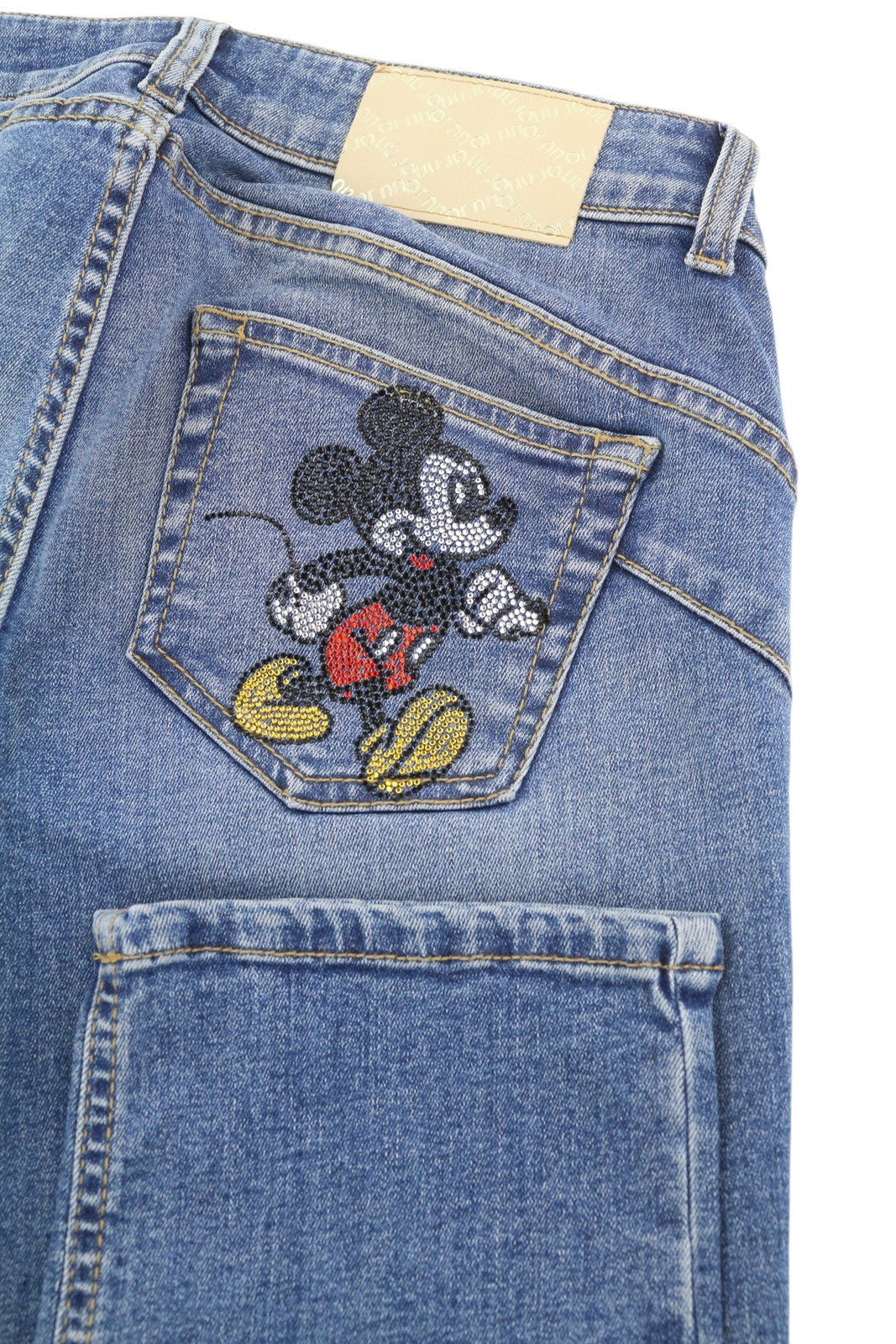 LIU JO Magnetic Women's Jeans W28 Blue Skinny Washed Zip Fly Mickey