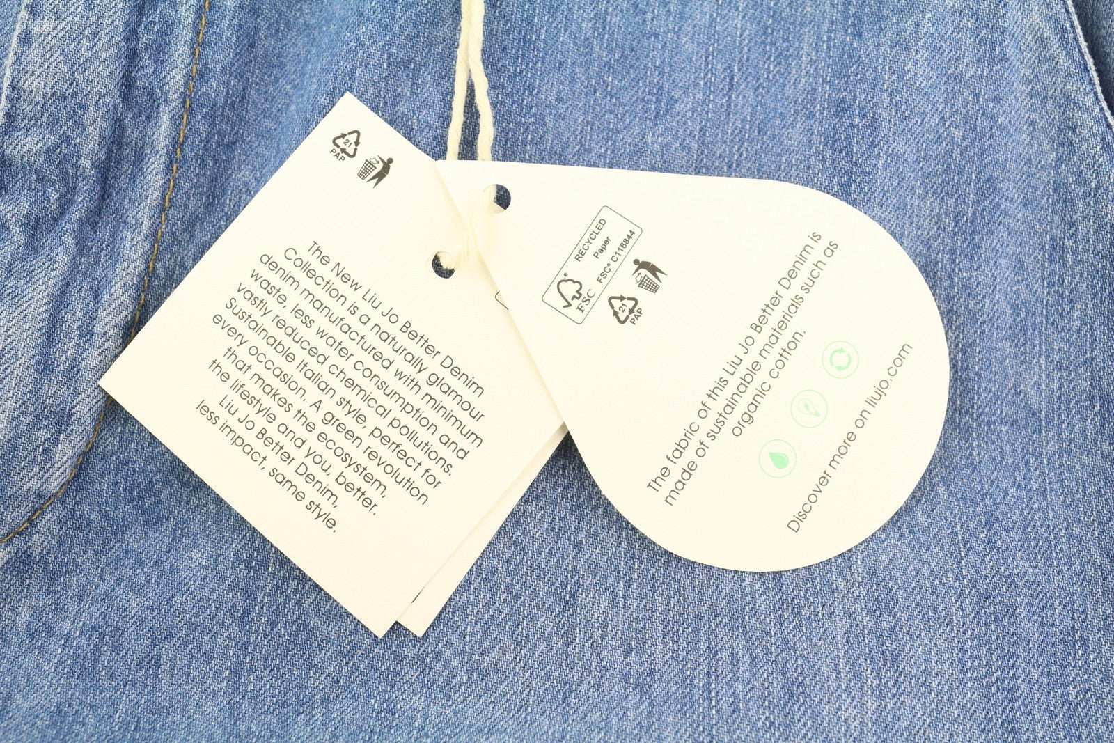 LIU JO Women's Jeans W30 Blue Chino Style High Waist Straight Zip Fly