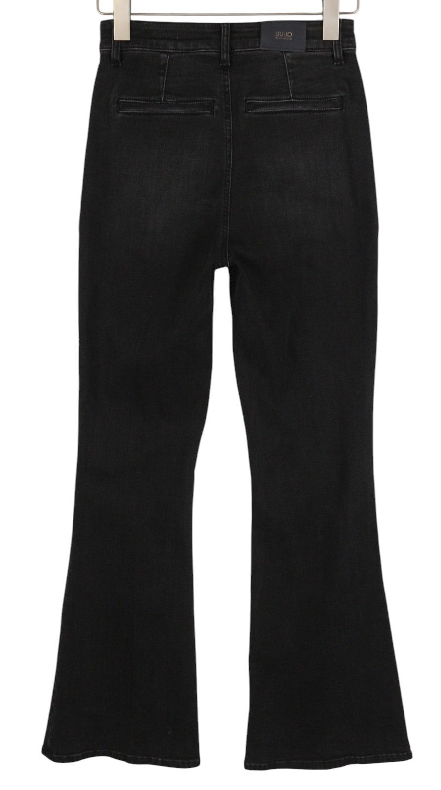 LIU JO Lungo Women's Jeans W28 Black Washed High Waist Bootcut Zip Fly