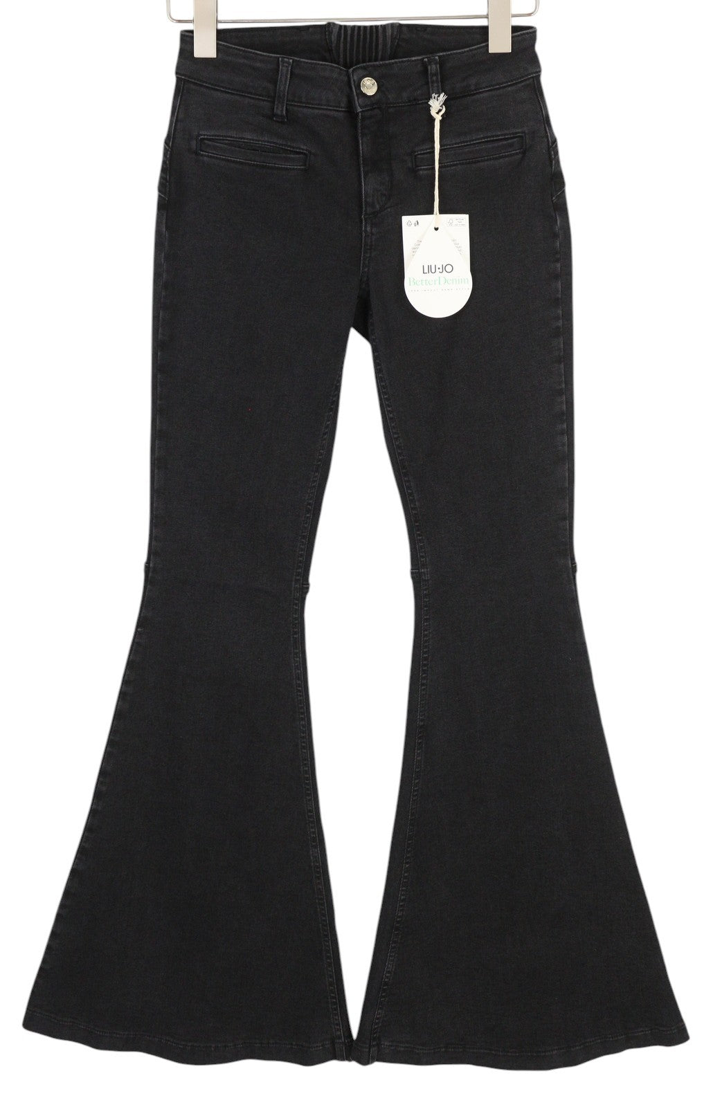 LIU JO Parfait Super Be Women's Jeans W28 Black Bootcut High Waist Zip