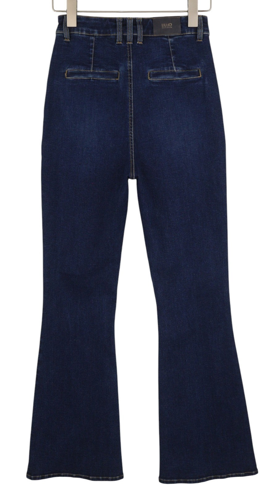 LIU JO Women's Jeans W28 Blue Fade Effect Bootcut High Waist Zip Fly