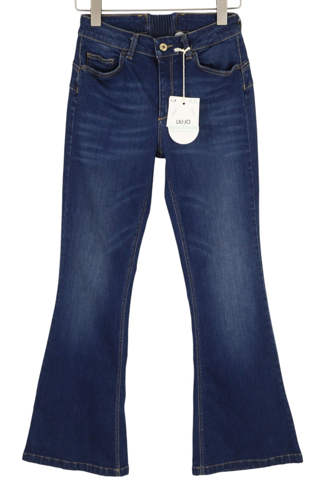 LIU JO Women's Jeans W28 Blue Fade Effect Zip Fly Bootcut Leg Fit