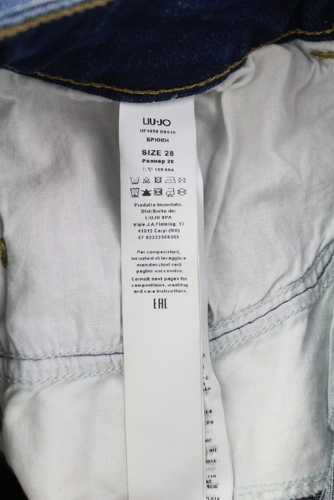 LIU JO Women's Jeans W28 Blue Fade Effect Zip Fly Bootcut Leg Fit