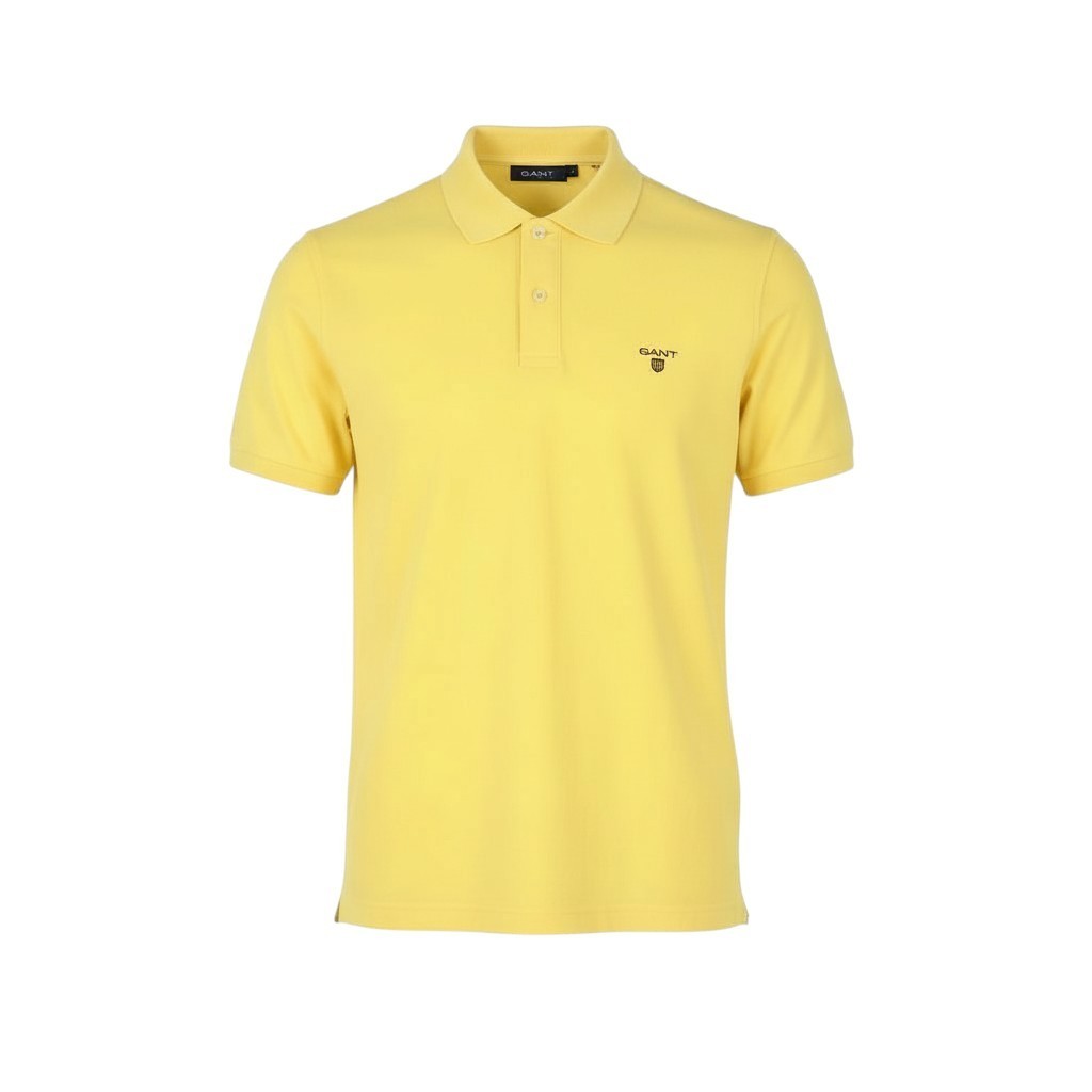 GANT Summer Pique SS Rugger Men T-Shirt M Brimestone Yellow Polo