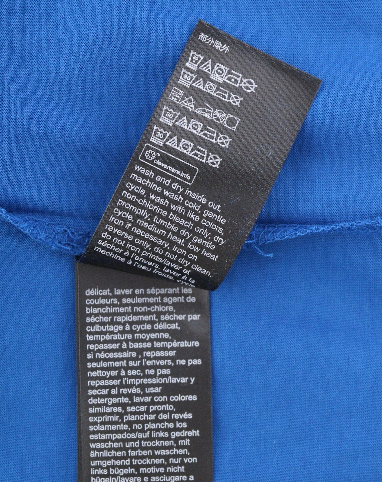 CALVIN KLEIN Men T-Shirt 2XL Blue Cotton Tricot Front Logo Short Sleeved