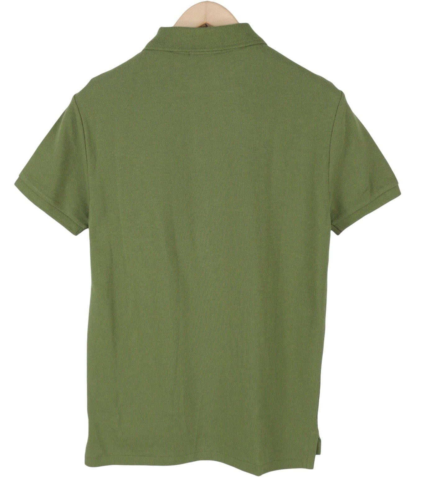 RALPH LAUREN Custom Slim Fit Men Polos S Green Embroidered Logo Short Sleeve