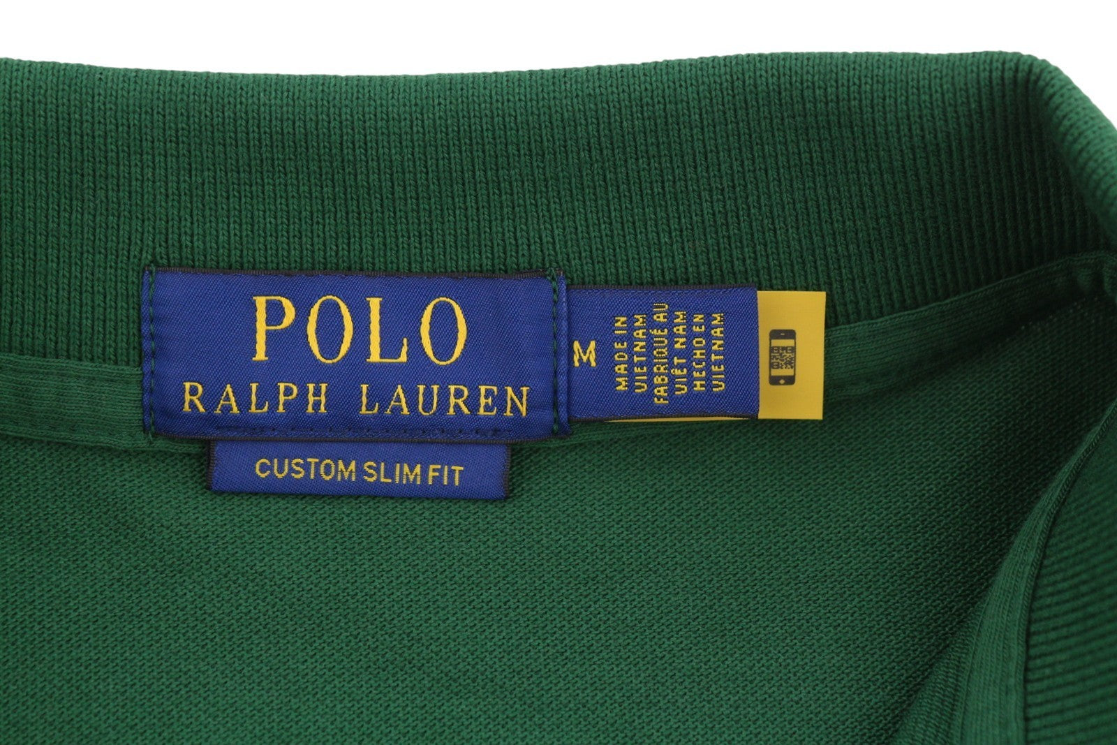 RALPH LAUREN Custom Slim Fit Men Polos M Green Embroidered Logo Short Sleeved