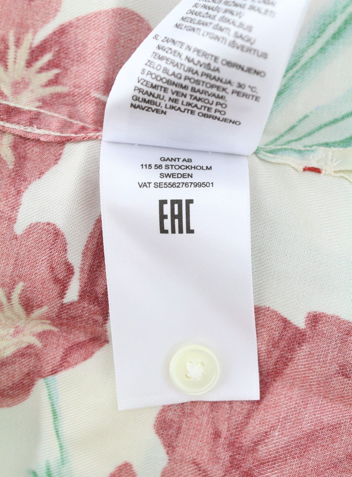 GANT Pure Prep Relaxed Men Shirt XL Short Sleeve Floral Print Button-Up RRP150