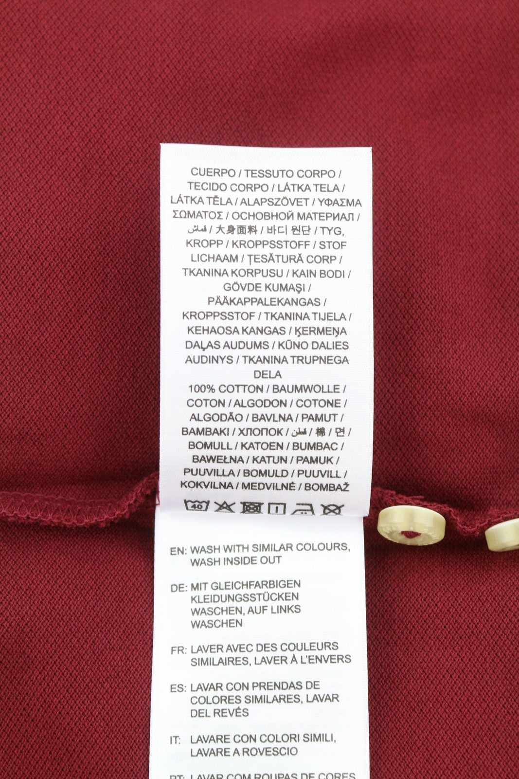 GANT Original Pique LS Rugger Men T-Shirt M Plumped Red Logo Polo Long Sleeve